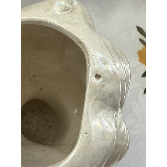 Vintage Norcrest Lustreware Lady Head Vase, BR-17, Blue Flower - Picture 10 of 11